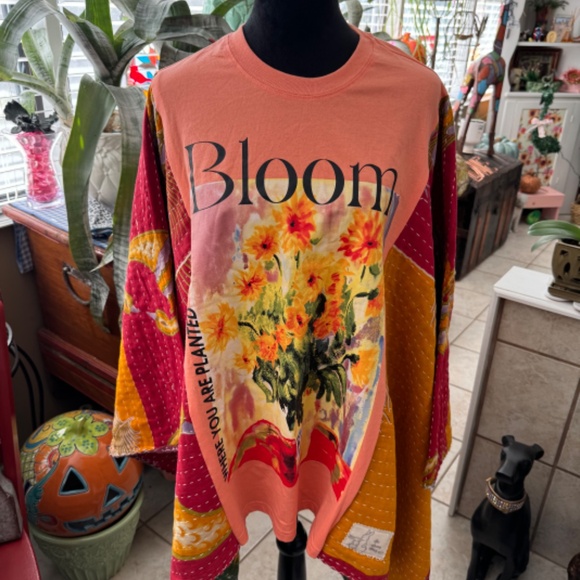 Isaac Morris Bloom Where You Are Planted Custom Quilted Shirt OS - Picture 1 of 7